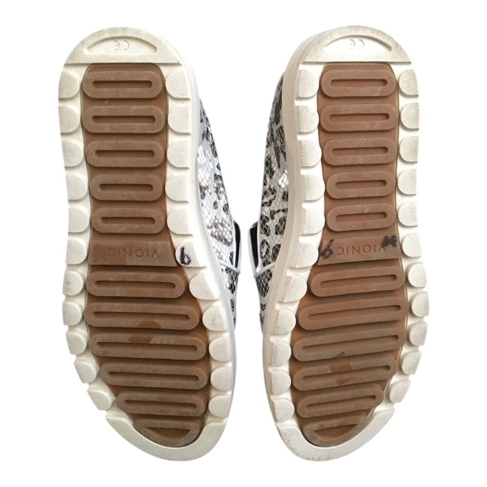 Vionic Dinora Leopard Snake Platform Leather Slip… - image 4